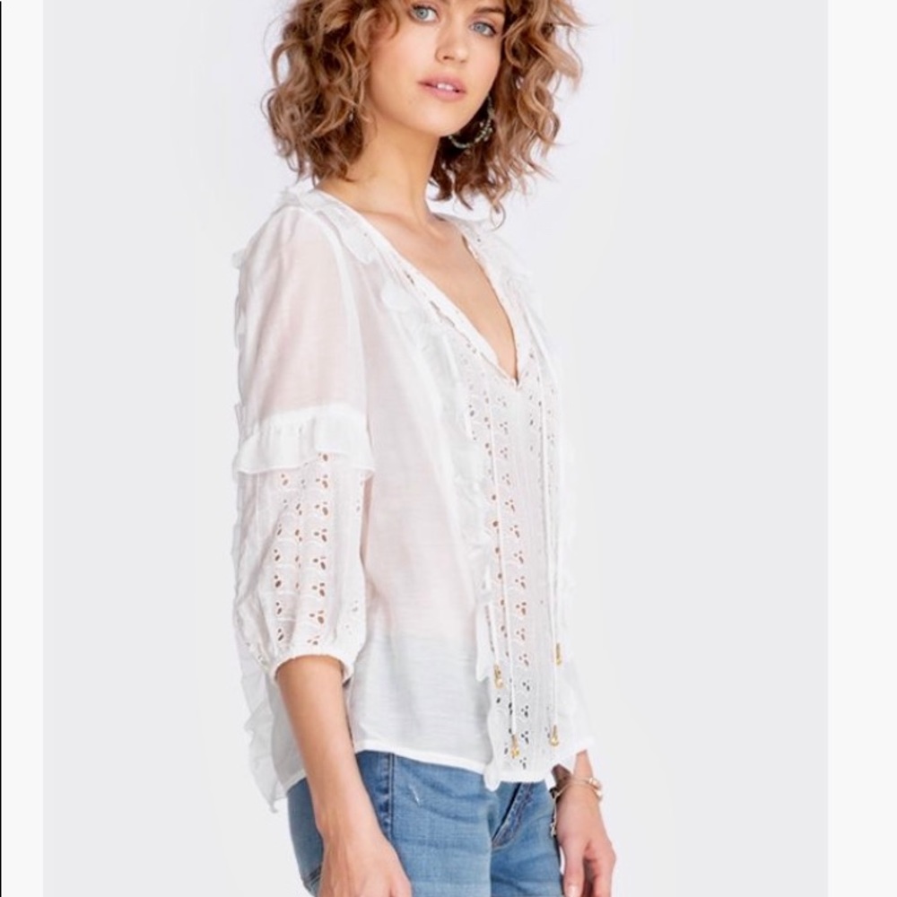 Johnny Was Sarai Ruffle Blouse - Picture 2 of 11